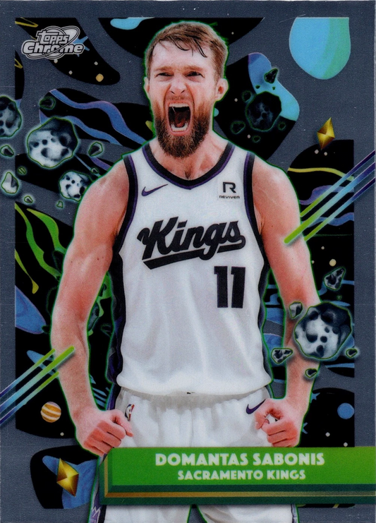 2025 Topps Chrome Cosmic Domantas Sabonis #81 Sacramento Kings