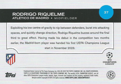 2024 Topps UCC Rodrigo Riquelme #37 Atletico Madrid