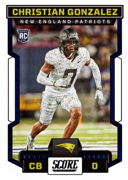 2023 Panini Score Football Christian Gonzalez New England Patriots #381 RC