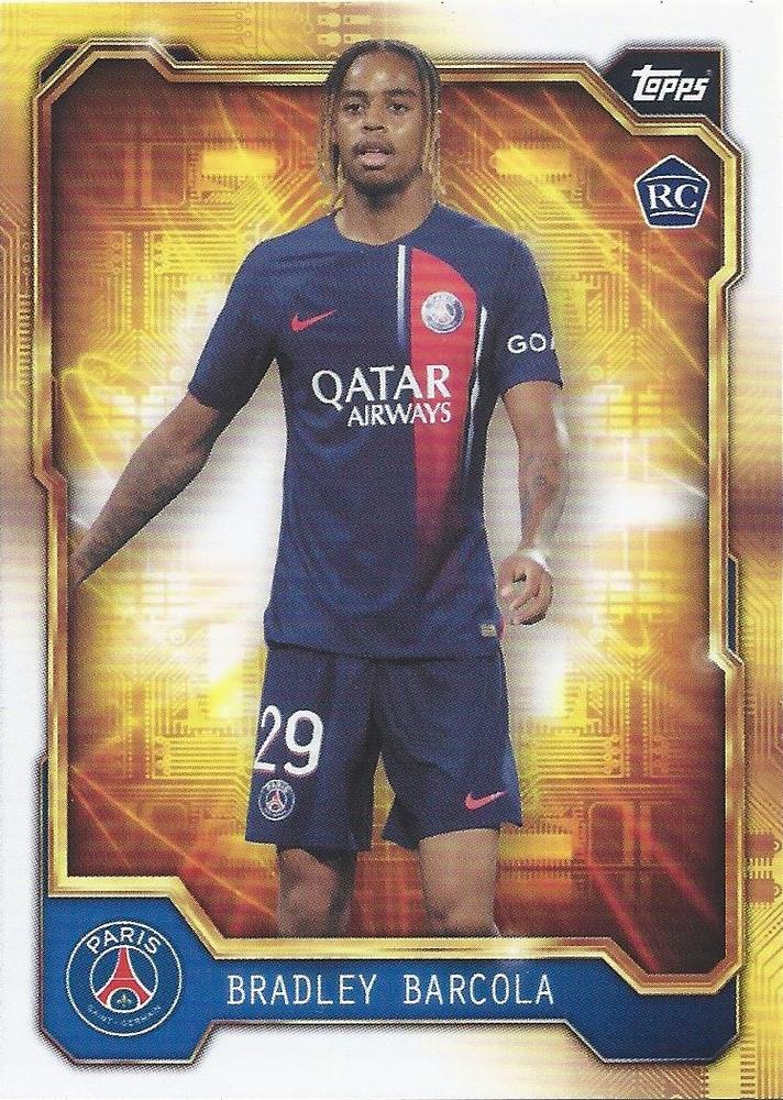2023 Topps PSG Fan Set Golden Future Bradley Barcola #PSGG-3 Paris Saint-Germain