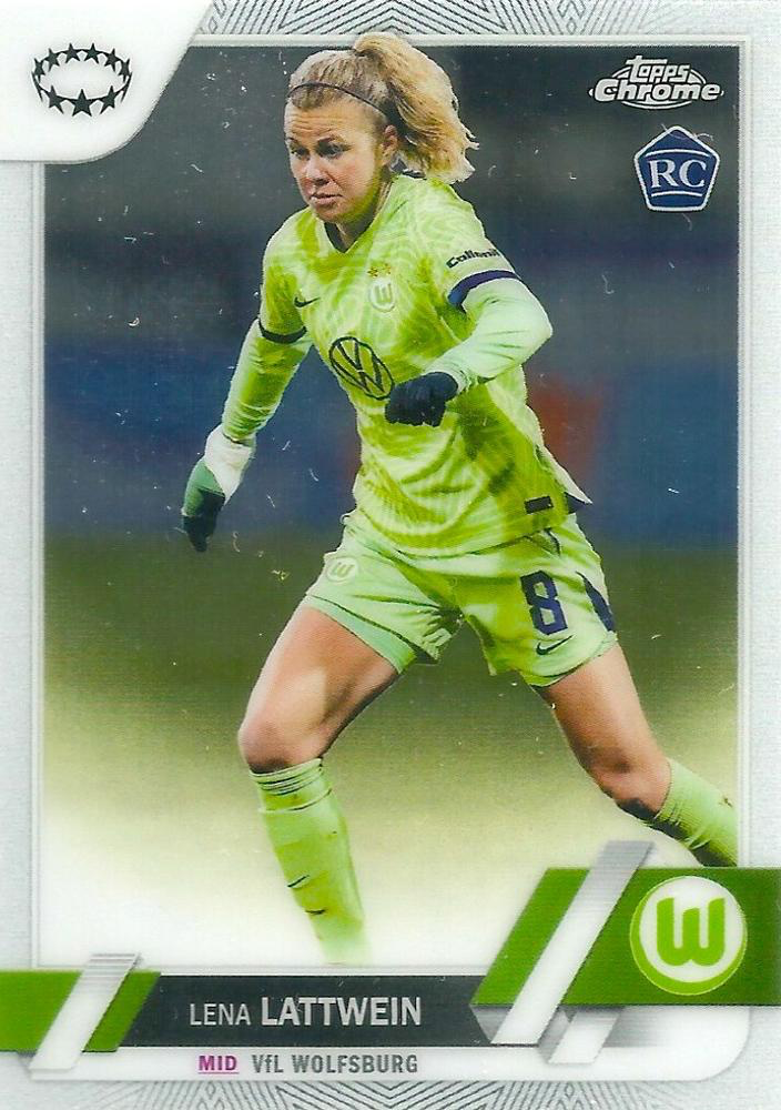 2022 Topps Chrome UCC Women's Lena Lattwein RC #37 VfL Wolfsburg