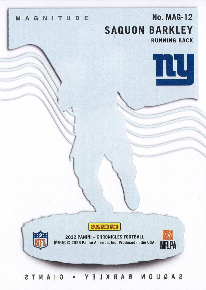 2022 Panini Chronicles Magnitude Saquon Barkley #MAG-12 New York Giants