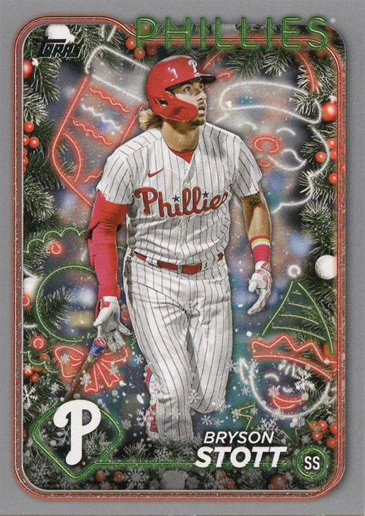 2024 Topps Holiday Silver Glitter Bryson Stott Philadelphia Phillies #H54