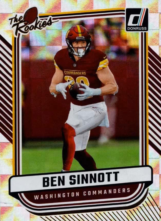 2024 Panini Donruss The Rookies Ben Sinnott #TR-14 Washington Commanders