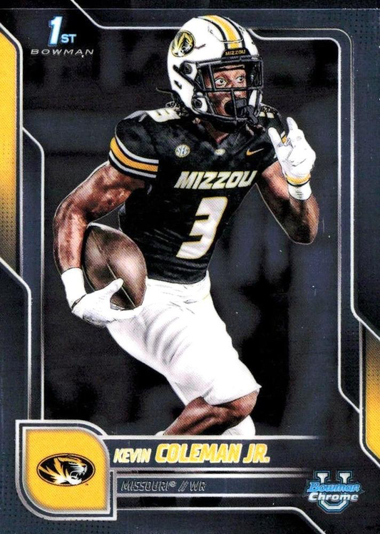 2025 Topps Bowman U Chrome Kevin Coleman Jr. 1st #58 Missouri Tigers