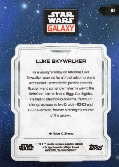 2024 Topps Chrome Star Wars Galaxy Luke Skywalker #83