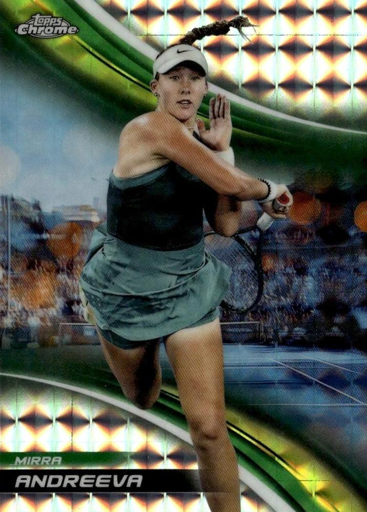 2025 Topps Chrome Tennis Geometric Mirra Andreeva #27