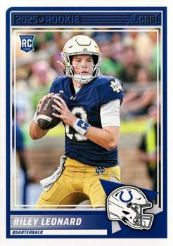 2025 Panini Score Riley Leonard RC #9 Indianapolis Colts
