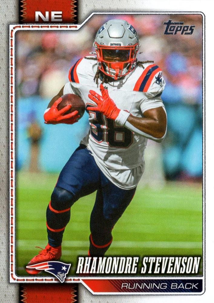 2026 Topps Flagship Rhamondre Stevenson #141 New England Patriots
