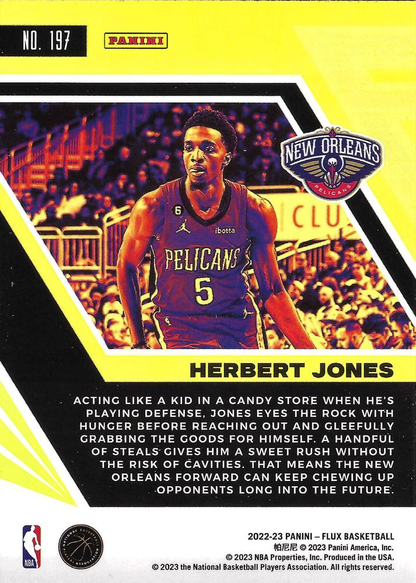 2022 Panini Flux Herbert Jones #197 New Orleans Pelicans