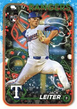 2024 Topps Holiday Jack Leiter RC Texas Rangers #H155