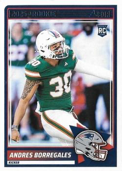 2025 Panini Score Andres Borregales RC #76 New England Patriots