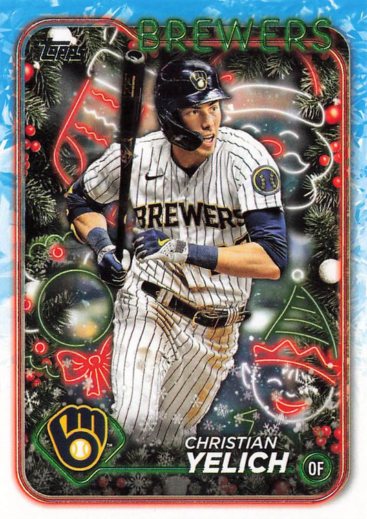 2024 Topps Holiday Christian Yelich Milwaukee Brewers #H140
