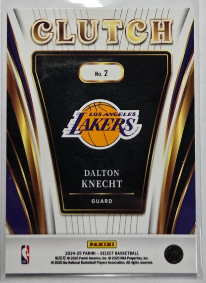 2024 Panini Select Clutch Dalton Knecht RC #2 Los Angeles Lakers