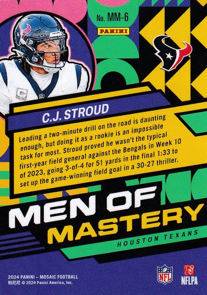 2024 Panini Mosaic Football Men of Mastery C.J. Stroud Houston Texans #MM-6