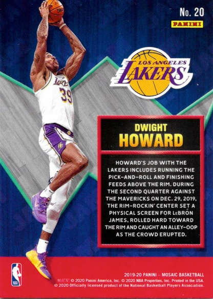 2019-20 Panini Mosaic Jam Masters Dwight Howard #20 Los Angeles Lakers