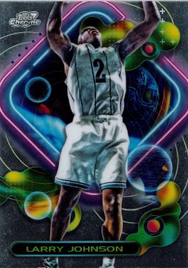 2023 Topps Chrome Cosmic Larry Johnson #18 Charlotte Hornets