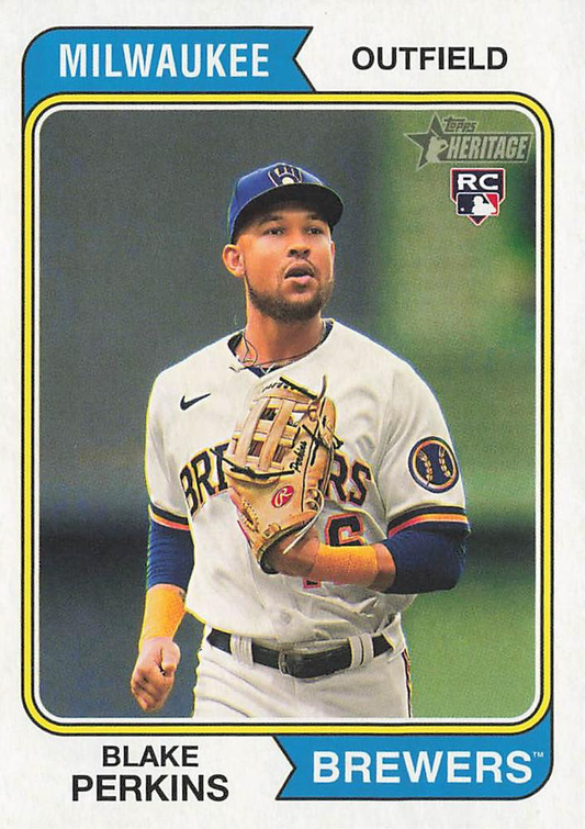 2023 Topps Heritage Blake Perkins RC Milwaukee Brewers #522