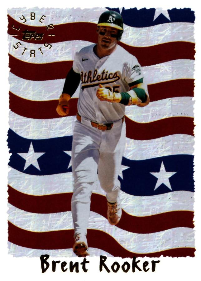 2025 Topps Archives 1995 Topps Cyberstats Brent Rooker #95C-13 Oakland Athletics