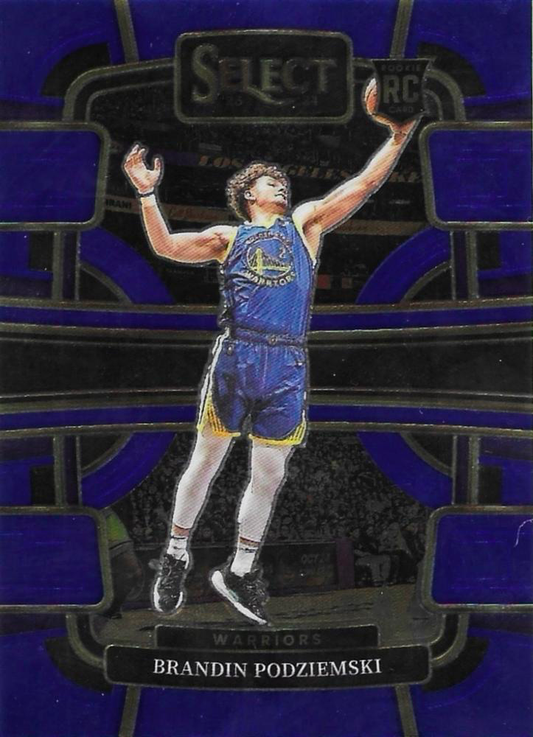2023 Panini Select NBA Blue Brandin Podziemski RC #93 Golden State Warriors