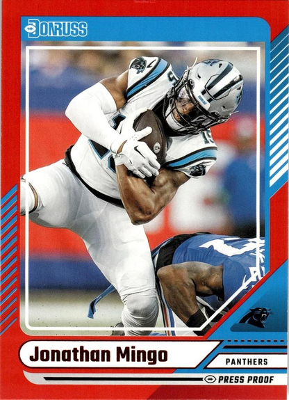 2024 Panini Donruss Press Proof Red Jonathan Mingo #217 Carolina Panthers