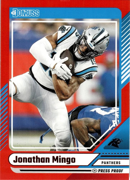 2024 Panini Donruss Press Proof Red Jonathan Mingo #217 Carolina Panthers
