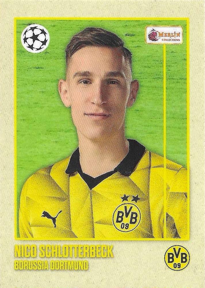 2023 Topps Merlin Heritage UCC Nico Schlotterbeck #4 Borussia Dortmund