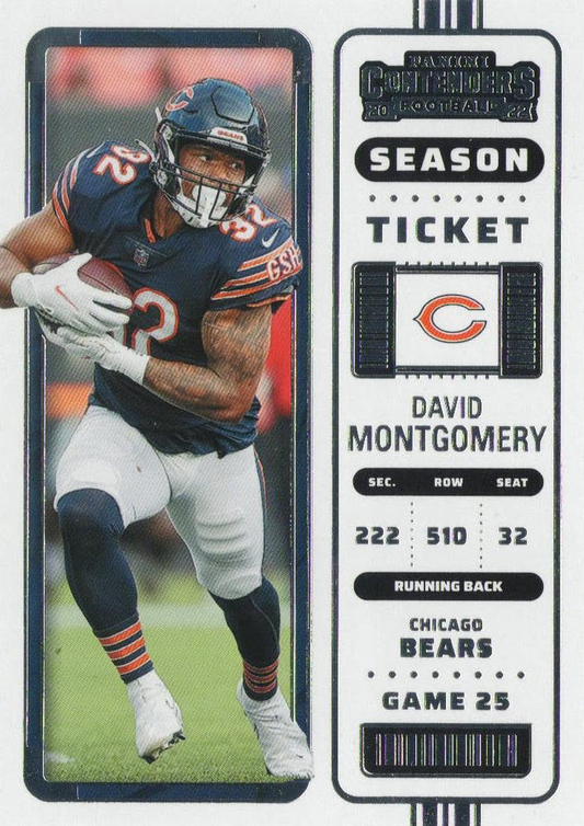 2022 Panini Contenders David Montgomery Chicago Bears #22