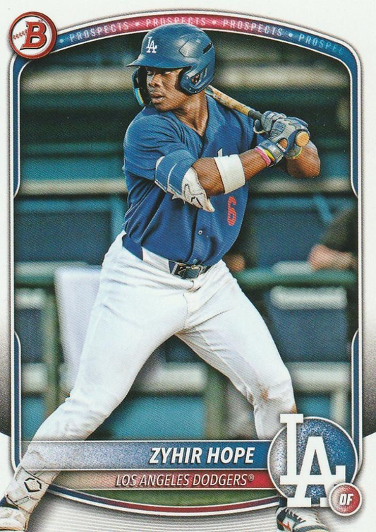 2025 Topps Bowman Prospects Zyhir Hope Los Angeles Dodgers #BP-2