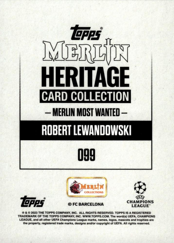 2023 Topps Merlin Heritage UCC Robert Lewandowski MMW #99 FC Barcelona