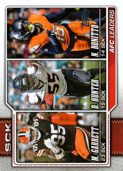 2026 Topps Flagship League Leaders Nik Bonitto / Danielle Hunter / Myles Garrett #288