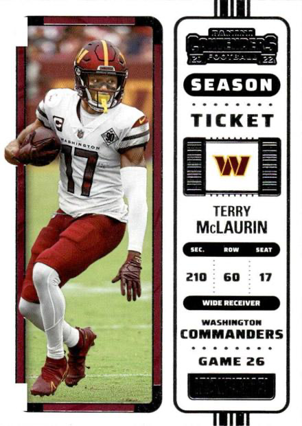 2022 Panini Contenders Terry McLaurin Washington Commanders #99