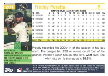 2025 Topps Archives Freddy Peralta #201 Milwaukee Brewers