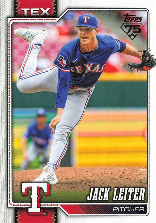 2026 Topps Series 1 Jack Leiter #208 Texas Rangers