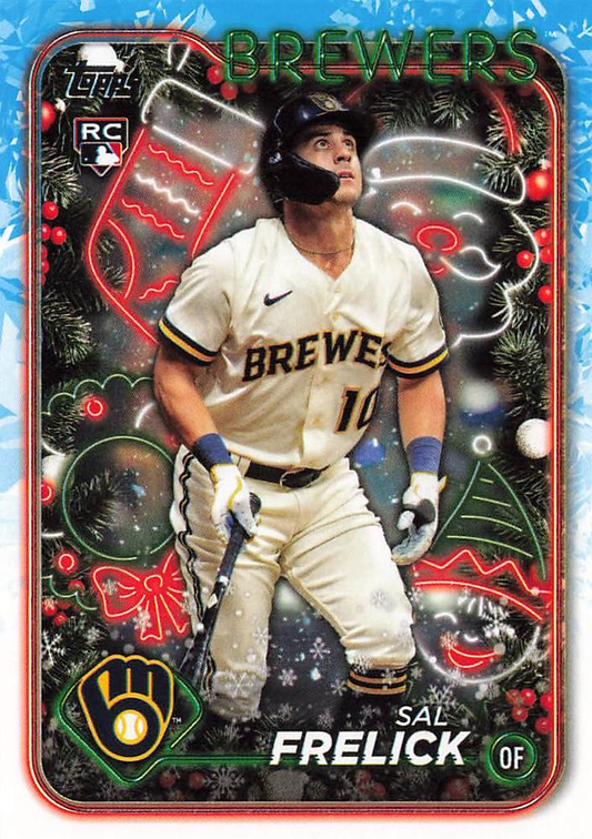 2024 Topps Holiday Sal Frelick RC Milwaukee Brewers #H35