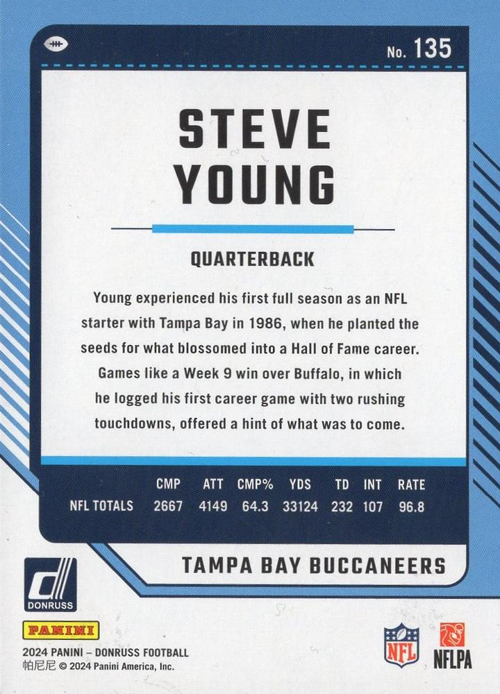 2024 Panini Donruss Steve Young Tampa Bay Buccaneers #135