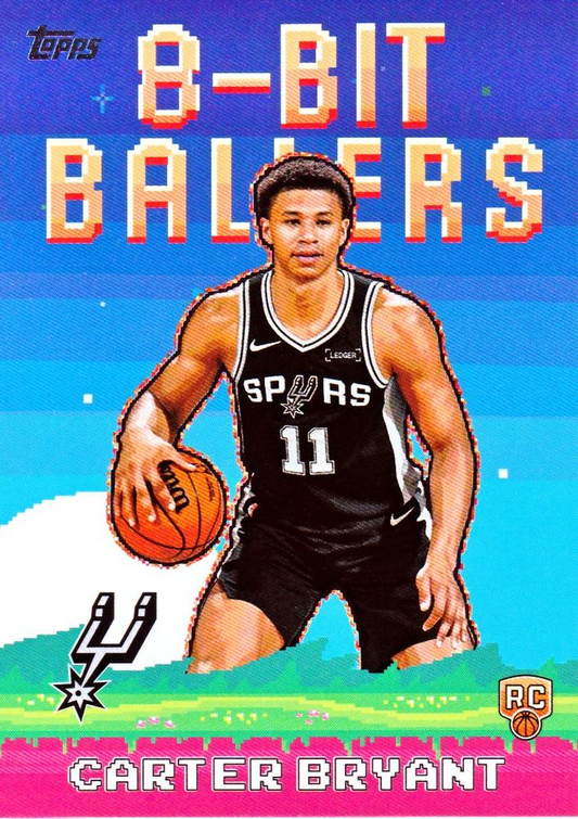2025 Topps NBA 8-Bit Ballers Carter Bryant 8B-40 San Antonio Spurs