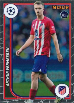 2023 Topps Merlin Chrome UCC Arthur Vermeeren RC #112 Atletico Madrid