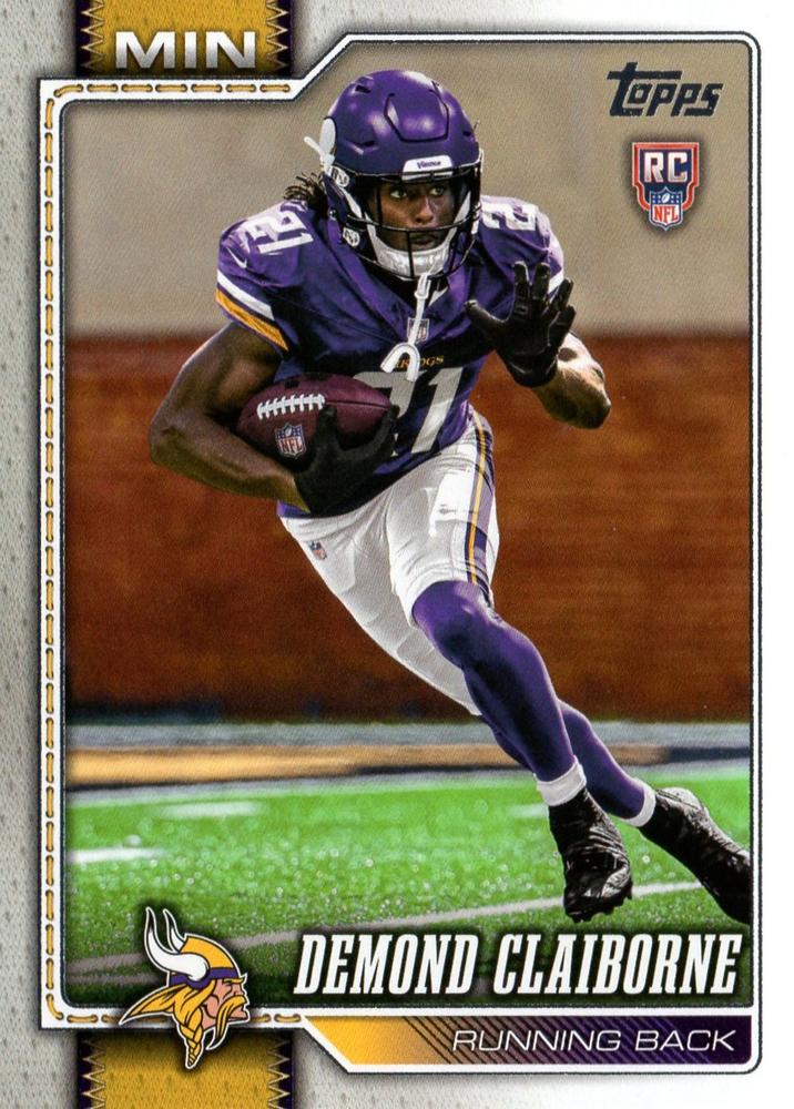 2026 Topps Flagship RC Demond Claiborne #316 Minnesota Vikings