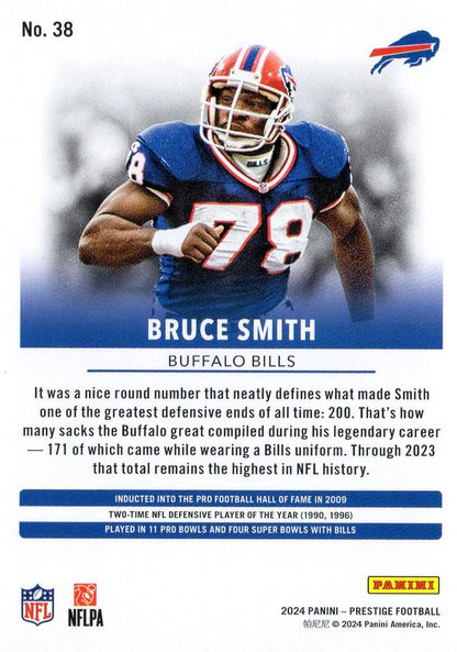 2024 Panini Prestige Bruce Smith #38 Buffalo Bills