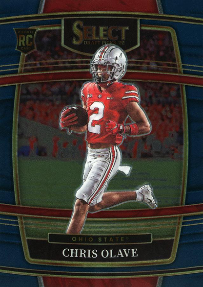 2022 Panini Select Draft Picks Blue Chris Olave #5 Ohio State Buckeyes
