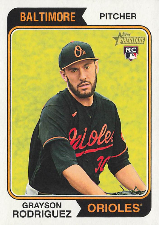 2023 Topps Heritage Grayson Rodriguez RC Baltimore Orioles #541