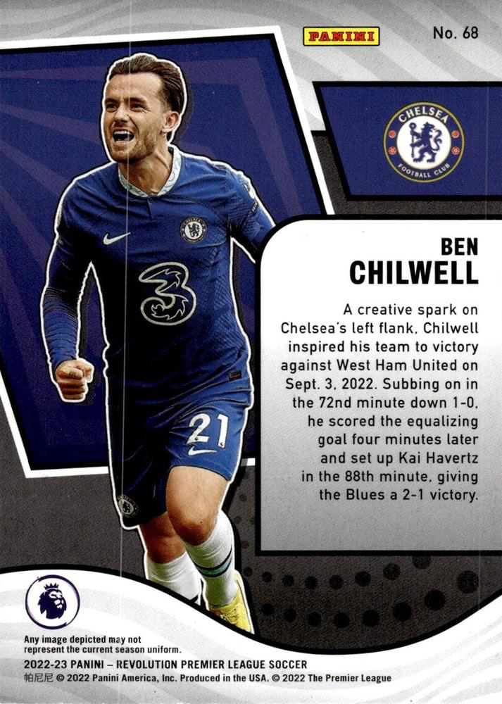 2022 Panini Revolution Premier League Ben Chilwell #68 Chelsea FC