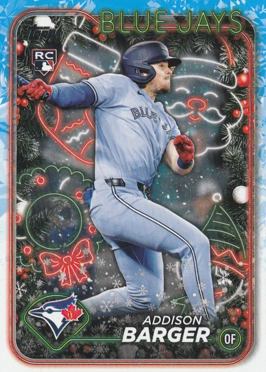 2024 Topps Holiday Addison Barger RC Toronto Blue Jays #H181