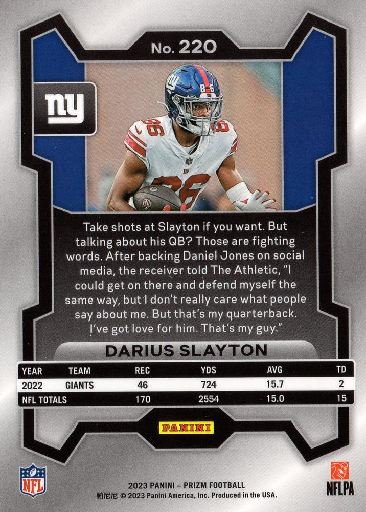 2023 Panini Prizm Darius Slayton New York Giants #220
