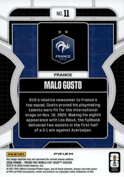 2026 Panini Prizm FIFA World Cup Phenomenon Malo Gusto #11 France