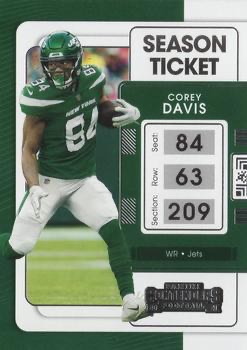 2021 Panini Contenders Corey Davis New York Jets #76