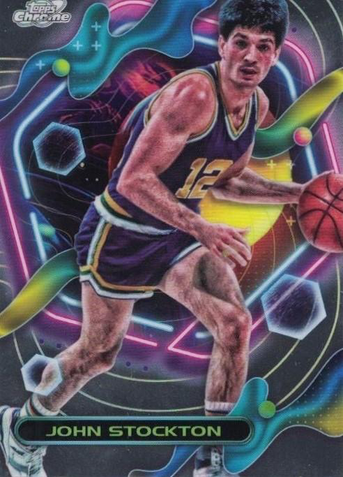 2023 Topps Chrome Cosmic John Stockton #147 Utah Jazz