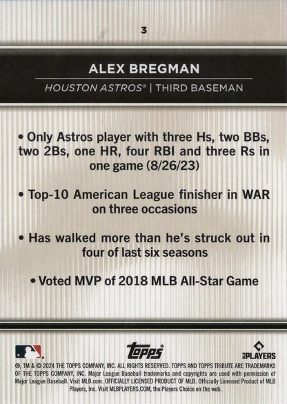 2024 Topps Tribute Alex Bregman Houston Astros #3