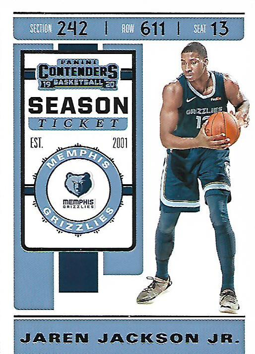 2019 Panini Contenders Jaren Jackson Jr. #41 Memphis Grizzlies